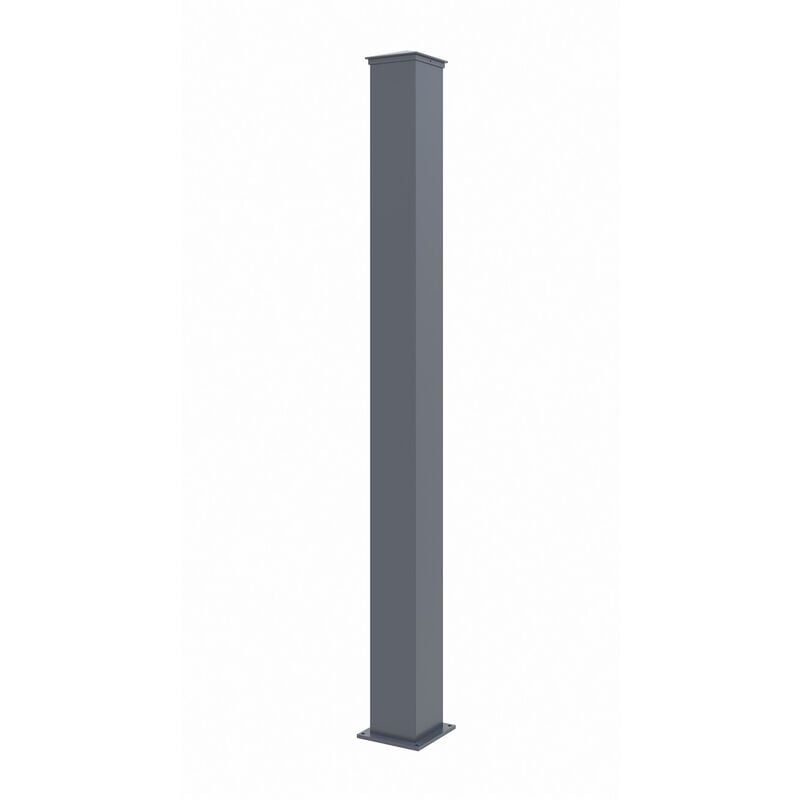 Poteau eifel 15x15cm aluminium H.190cm Gris anthracite