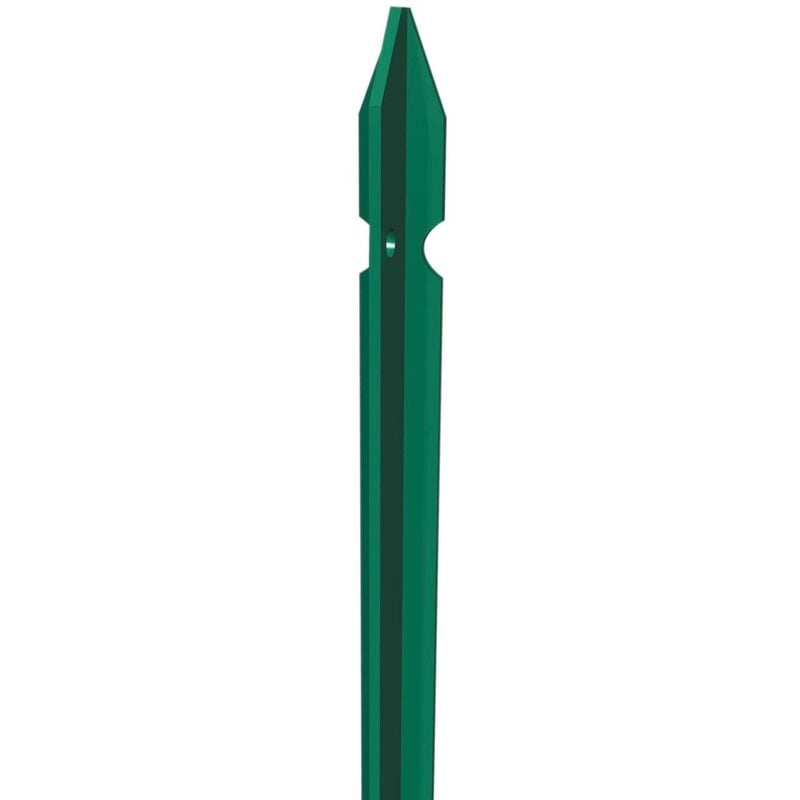 Ferramenta1.com - Poteau en acier plastifié pour clôture en t 3x3x100 cm - 10 pcs. - Salle de repos