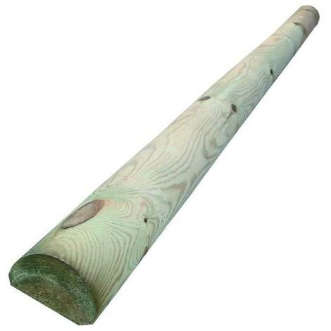 Poteau en bois 1/2 rond 200 cm – Pin imprégné en autoclave – 8 cm diamètre – Résistant aux intempéries – Pour clôtures et supports – Blinky