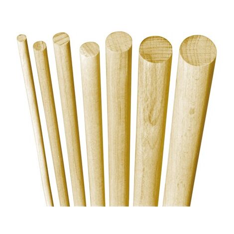 Poteau pour clôture en hêtre 1 mètre – Diamètre 20 mm – Surface lisse – Lot de 50 unités pour usage professionnel – Facett