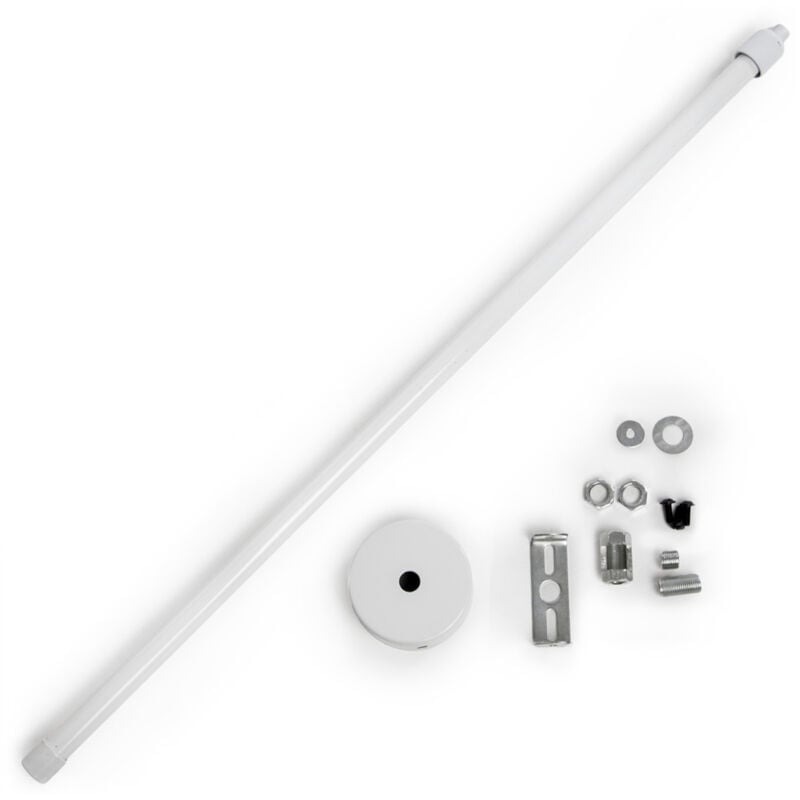 Greenice - Poteau Extensible de Suspension Rail Spots led 50 ► 100Cm - Blanc