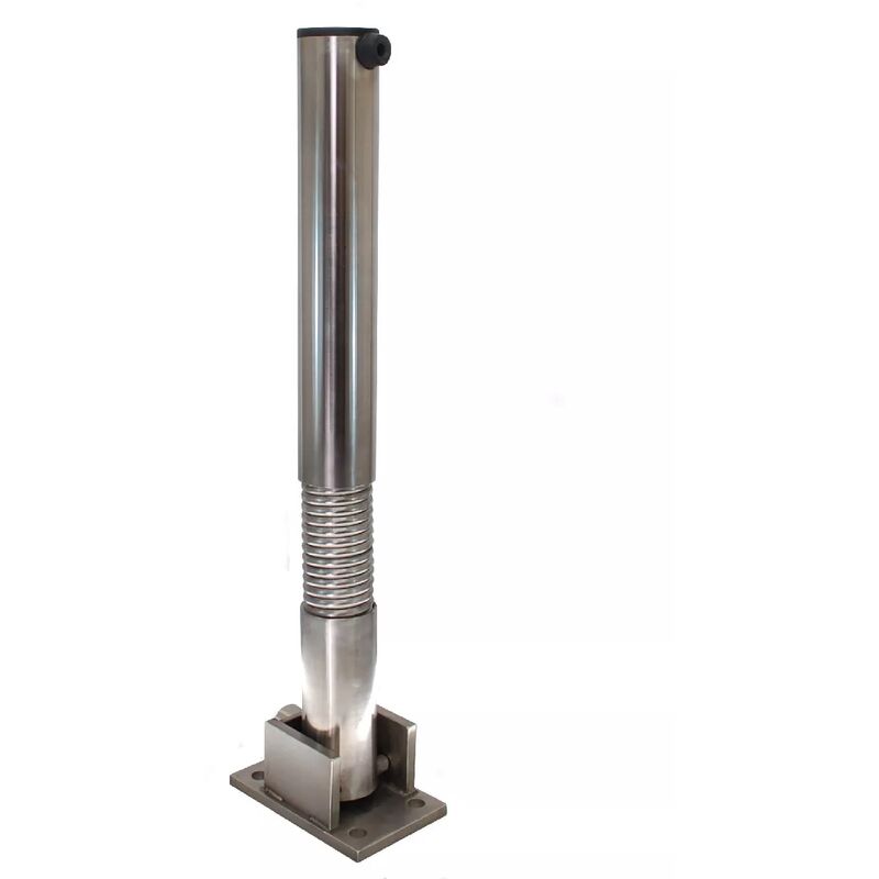 Poteau flexible rabattable 610FLEX-I inox (clefs distinctes) acier inoxydable avec serrure intégrée