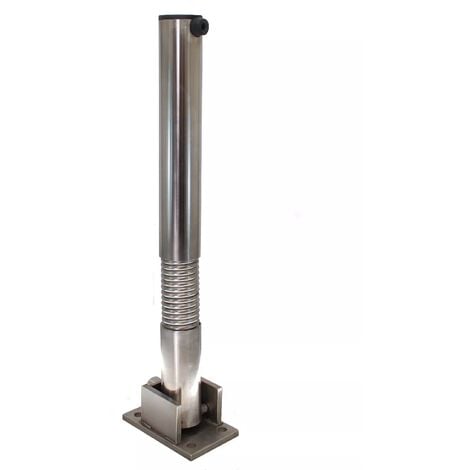 Poteau flexible rabattable 610FLEX-I INOX (clefs distinctes) acier inoxydable avec serrure intégrée