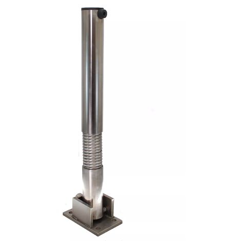 Poteau flexible rabattable 610FLEX-I INOX (s'entrouvrant) acier inoxydable avec serrure intégrée