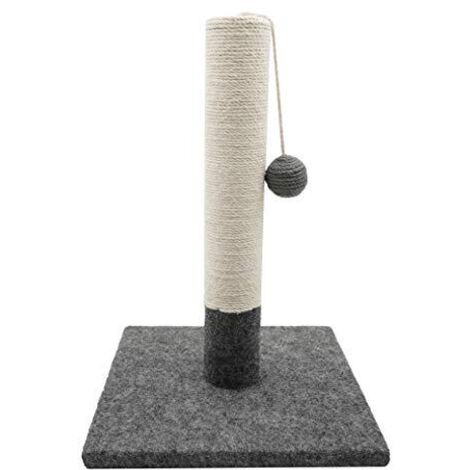 Poteau griffoir - TYROL - 404113 - Simple - Gris et blanc - 42cm