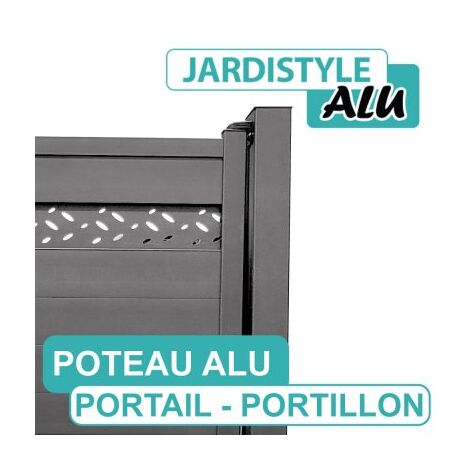 Poteau Portail - Portillon Aluminium - Hauteur 2m10