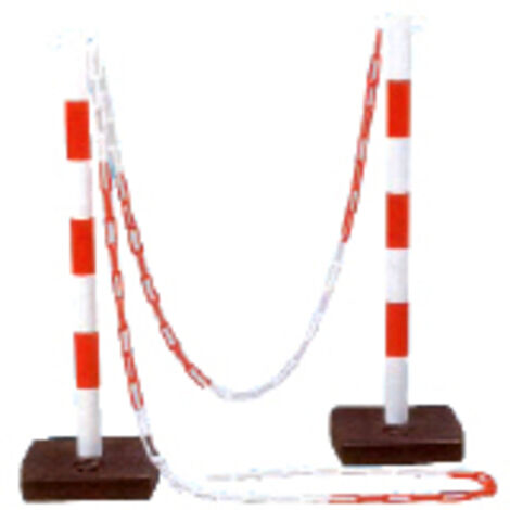 Poteau Pour Chaîne à Plastique 90 Cm Double Crochets 1720100 - Outifrance