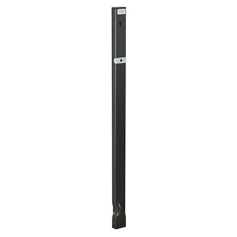 Poteau pour corbeille murale extérieur basculante 27 litres H 98,5 cm gris
