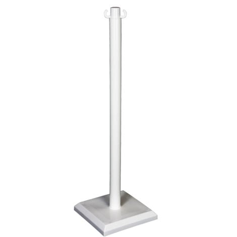 Poteau PVC Blanc sur socle lesté 3kg - 1000032