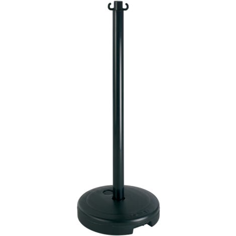 Poteau PVC Noir sur socle à lester 9kg - 2001731