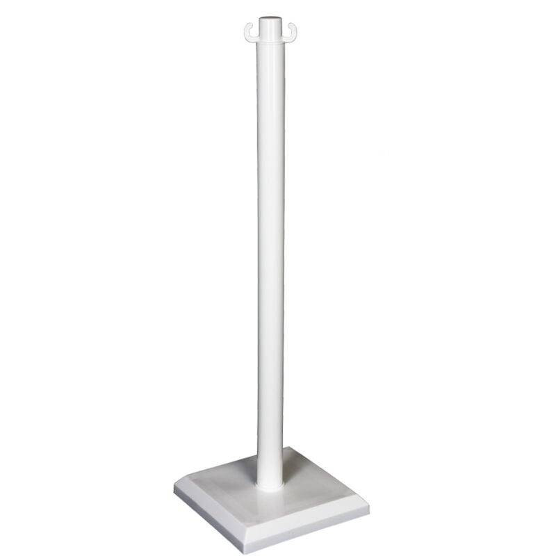 Novap - Poteau pvc Blanc sur socle lesté 3kg - 1000032