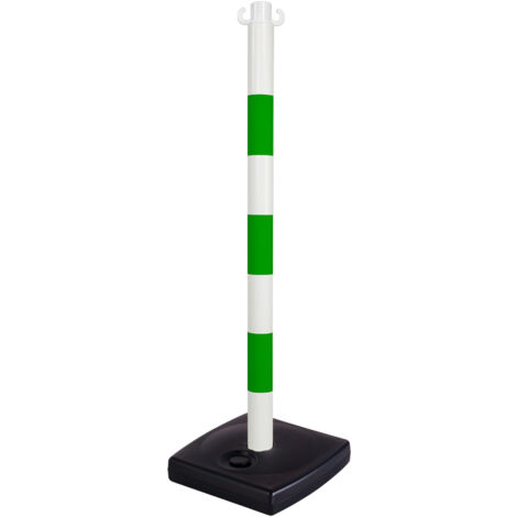 Poteau PVC Vert/Blanc sur socle à lester 4kg - 2002011