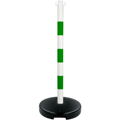 Poteau PVC Vert/Blanc sur socle à lester 9kg - 2001762