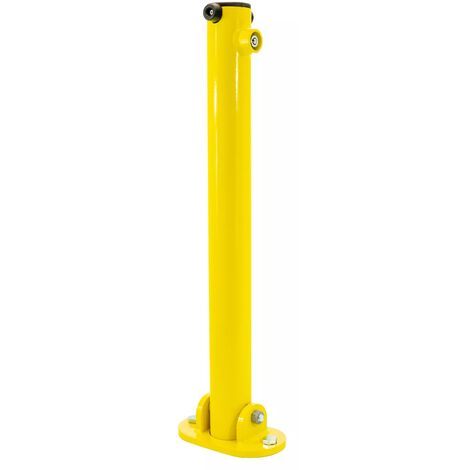 Poteau rabattable 610-Y JAUNE (s'entrouvrant) 5kg serrure intégrée
