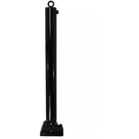 Poteau rabattable 900-76-B NOIR (clefs distinctes) avec oeillet