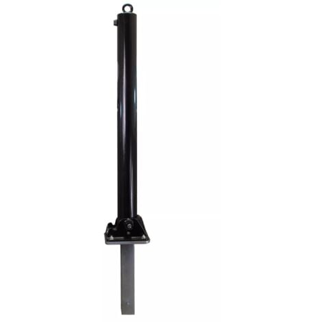 Poteau rabattable 900-76-B/SP NOIR (clefs distinctes) avec œillet et pied ancré