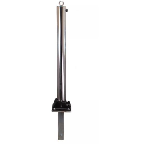 Poteau rabattable 900-76-I/SP INOX (clefs distinctes) avec œillet et pied ancré