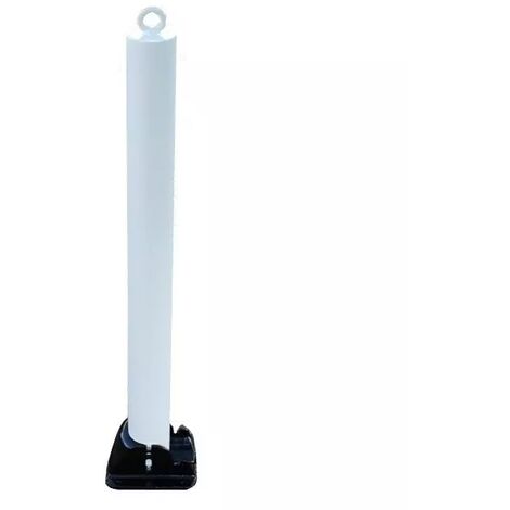 Poteau rabattable 900-76-W BLANC (s'entrouvrant) avec oeillet