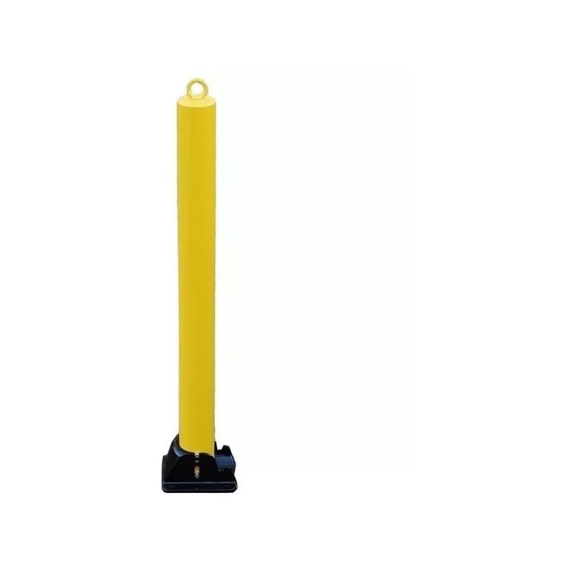 Ultra Secure - Poteau rabattable 900-76-Y jaune (clefs distinctes) avec oeillet