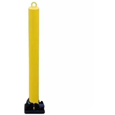 Poteau rabattable 900-76-Y JAUNE (clefs distinctes) avec oeillet