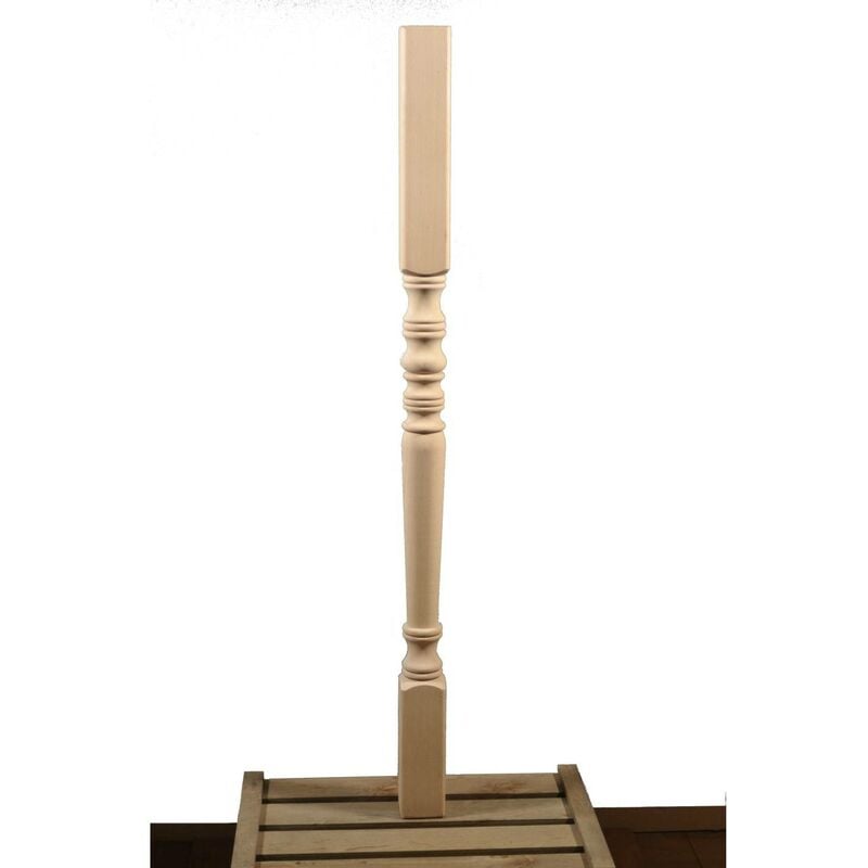 Levigne - Poteau Tourné En Bois Massif Pour Balustrade Longueur Hêtre Cm