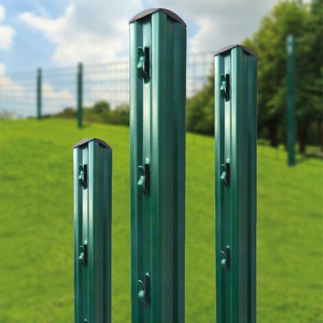 Poteau Universel de Clôture Acier Vert 6005
