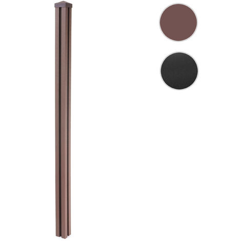 Poteau WPC Sarthe-WPC-Clôture, Poteau de pilier, système d'assemblage - 98cm, anthracite