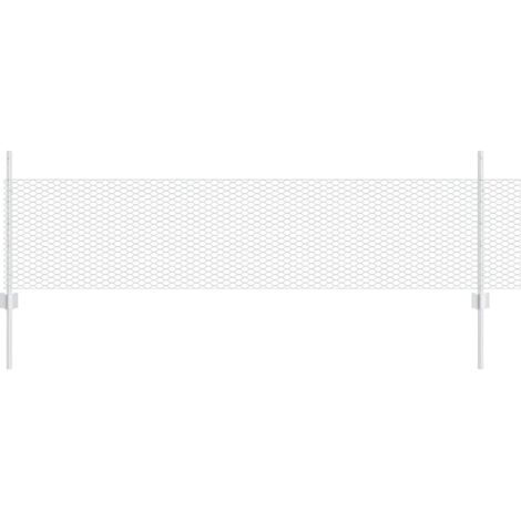 Poteaux de clôture 11 pcs U-Channel 60 cm Acier galvanisé, Clôture hexagonale 0,5x50 m Acier galvanisé CFW1355242