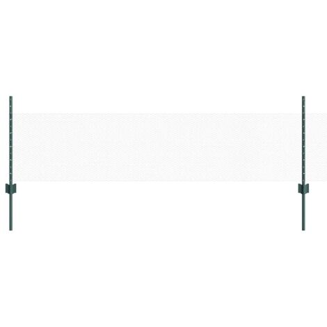 Poteaux de Clôture 11 pcs U-Channel Vert 60 cm en Acier, Clôture Hexagonale Verte 0,5x50 m en Acier CFW5091048