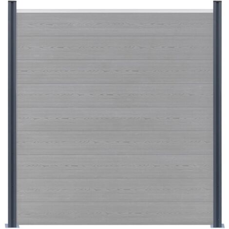 Poteaux de clôture 2 pcs Gris foncé 185 cm Aluminium