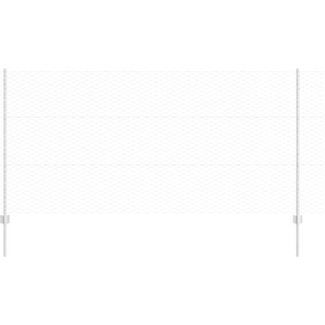 Poteaux de clôture 22 pcs U-Channel 120 cm Acier galvanisé, Clôture hexagonale 1,2x50 m Acier galvanisé CFW6502884
