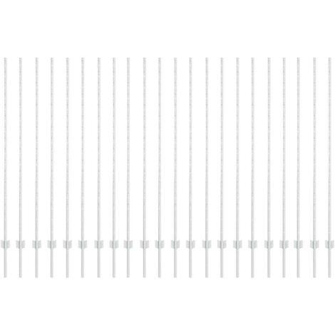 Poteaux de clôture 44 pcs U-Channel Argent 200 cm Acier CFW9970123