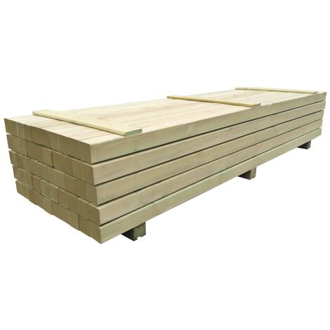 Poteaux de clôture 50 pcs Bois de pin imprégné 9x9x240 cm