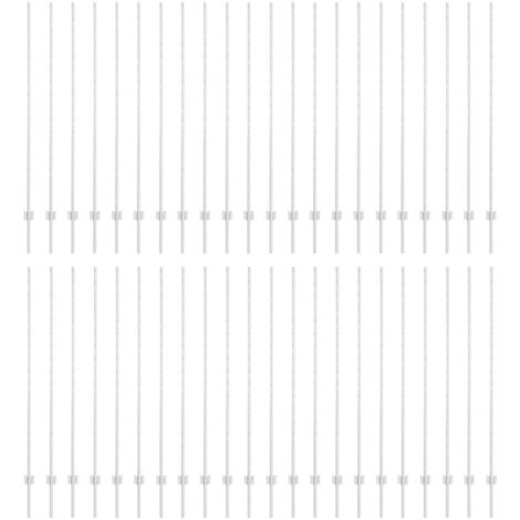Poteaux de clôture 88 pcs U-Channel Argent 200 cm Acier CFW5804112