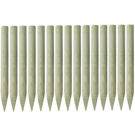 Poteaux de clôture pointus 15 pcs Pin imprégné 4x100 cm