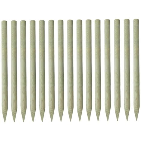 Poteaux de clôture pointus 15 pcs Pin imprégné 4x150 cm
