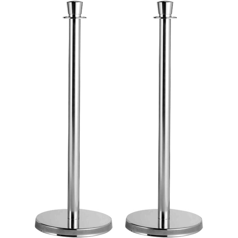 Mob Event Pro - Lot de 2 poteaux de guidage chromés