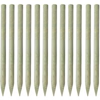 Poteaux pointus de clôture 12 pcs 5 x 150 cm Bois imprégné FSC