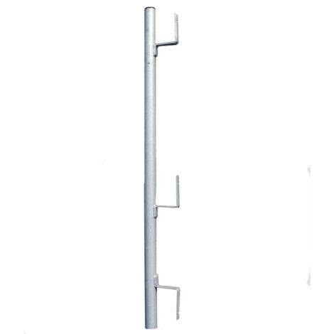 Potelet à planche galvanisé pour garde-corps 2 positions - Ø 40 mm