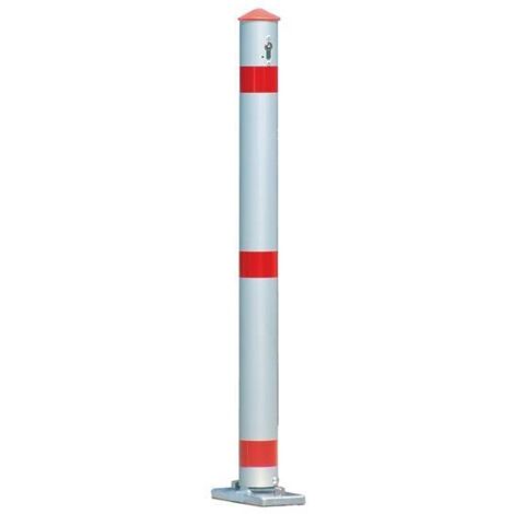 Potelet de blocage aluminium nature D. 75 mm basculant, à cheviller
