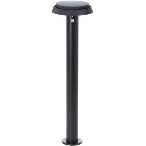 Potelet extérieur - BRILLIANT - ALVERO - LED et solaire - Dtecteur de mouvement - Métal et plastique - 4 W - Noir
