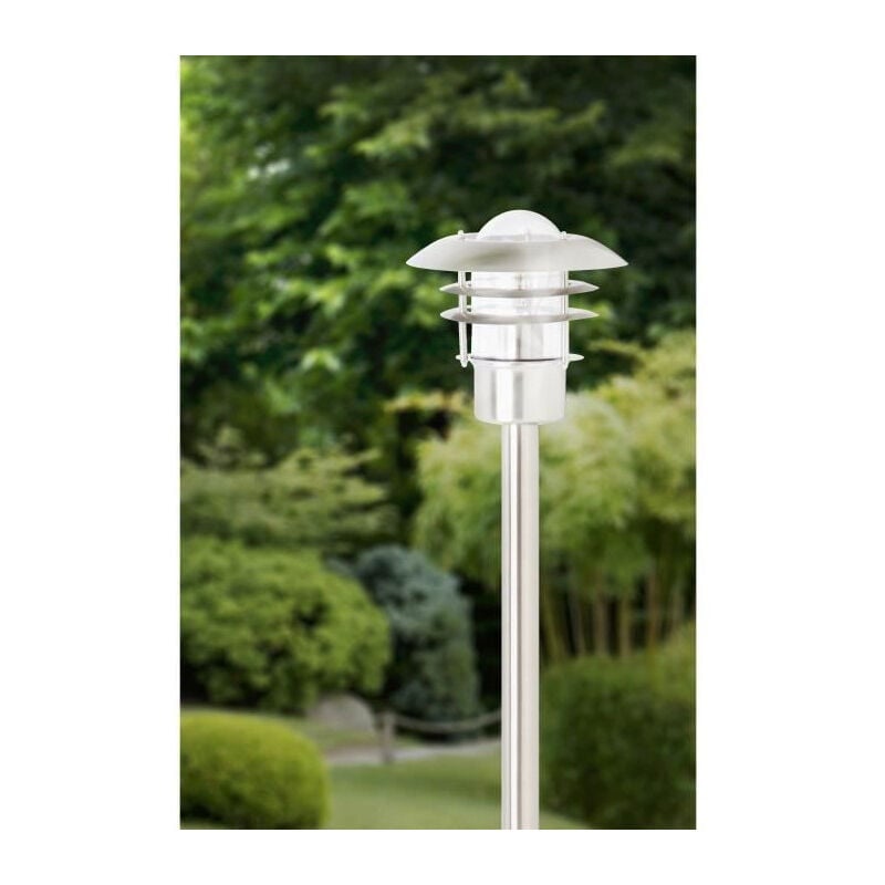 Potelet extérieur terrence H90cm Brilliant Acier - 1 ampoule E27 requise