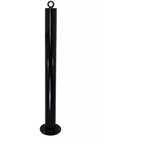 Potelet fixe à boulonner 900F-76-B NOIR avec oeillet