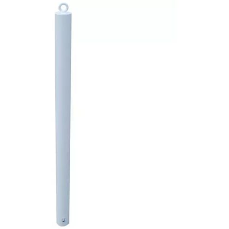 Potelet fixe à sceller 900SP-76-W BLANC avec barre d'ancrage et oeillet