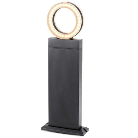 Potelet Rectangulaire 12W LED 50cm Diffuseur Rond IP54 - Blanc Chaud 3000K