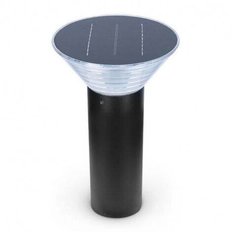 Potelet Solaire Conique LED 4W 420lm Étanche IP65 IK06 Ø258mm 380mm - Blanc Naturel 4000K