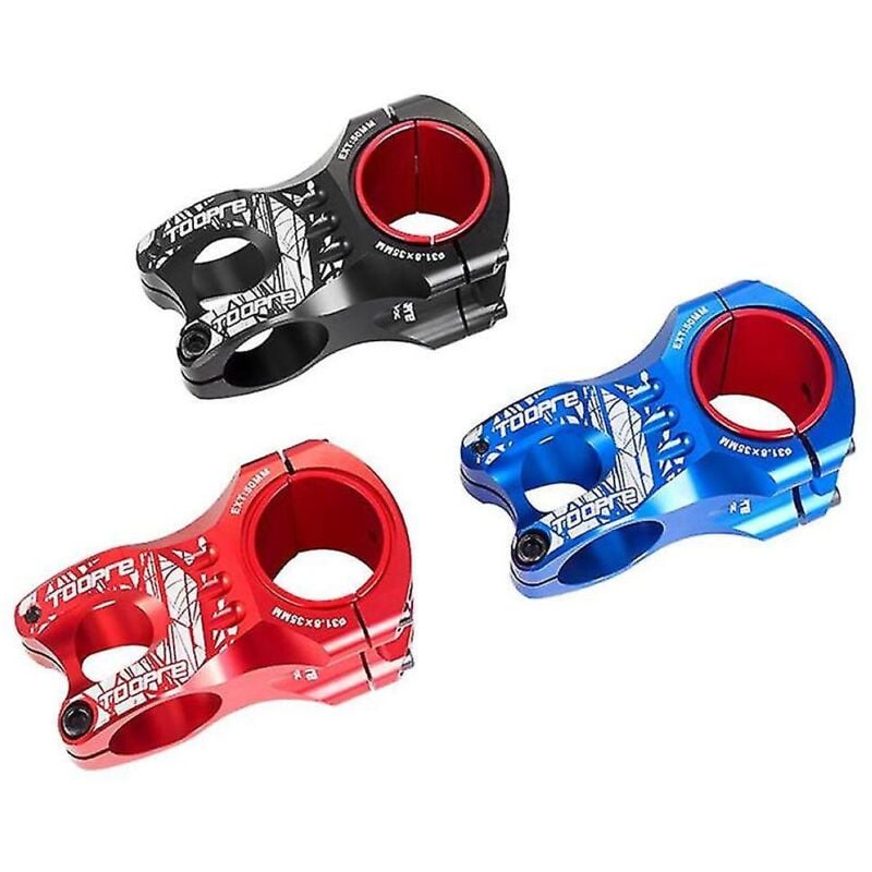 Potence de vélo de descente vtt cnc ultra-légère creuse 50 mm courte potence 31,8/35 Riser-bleu