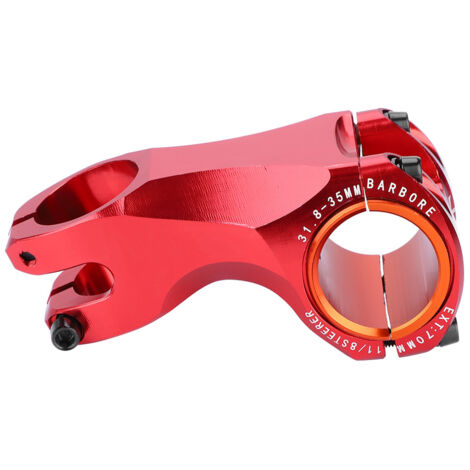 Potence de Vélo de Montagne - Tube en Alliage d'Aluminium -17°, Diamètre 31.8mm, Rouge, Pièce de Rechange
