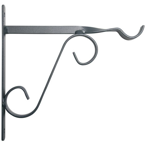 Potence fer plat anthracite 20x20 cm