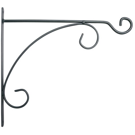 Potence fer rond anthracite 32x30 cm